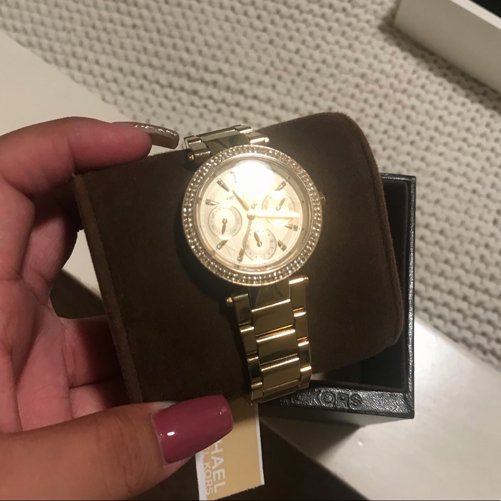 MK gold watch